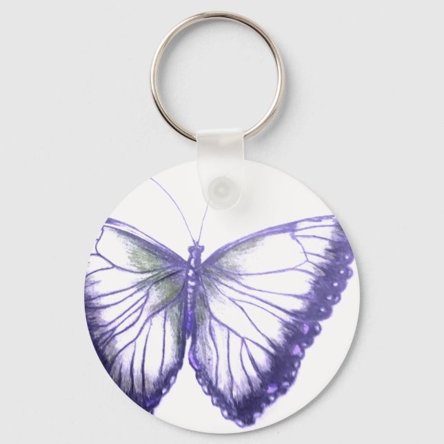Butterfly Button Keychain (Front)