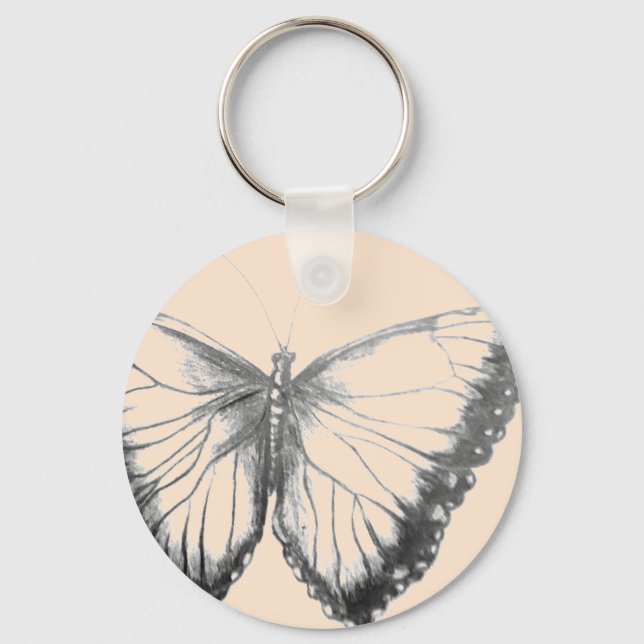Butterfly Button Keychain (Front)