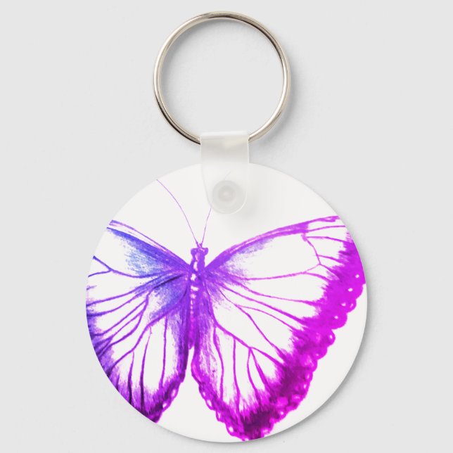 Butterfly Button Keychain (Front)
