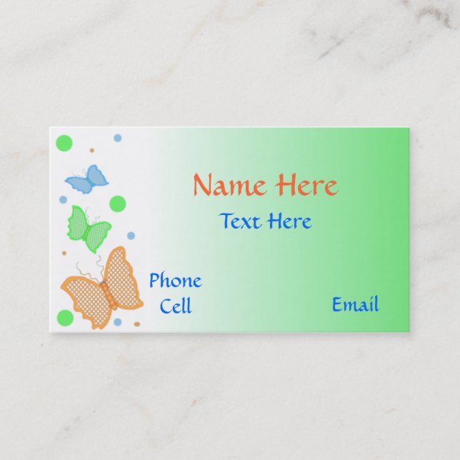 Butterfly Calling Card (Front)
