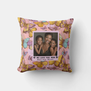 Butterfly Camo Best Dog Mum Interior Decor Cushion