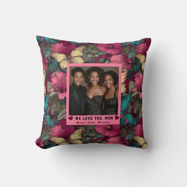 Butterfly Camo  Best Stepmom Rustic Decor  Cushion (Front)