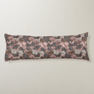 Butterfly Camo Botanical Floor Decoration Hawaiian Body Cushion