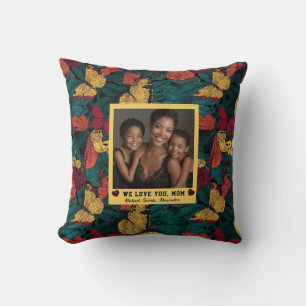 Butterfly Camo Happy Birthday Mum Bedroom Decor Cushion