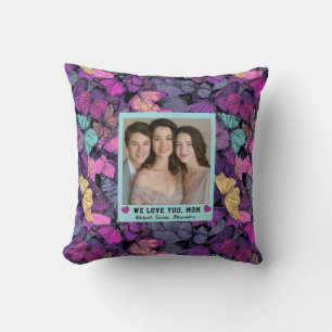 Butterfly Camo Mama Mum Mother Guest Room Decor Cushion