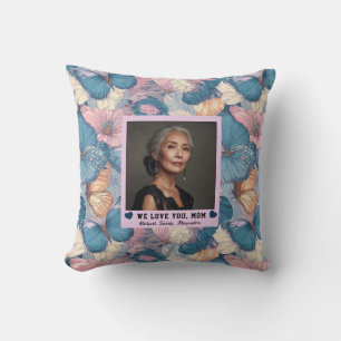 Butterfly Camo Mum Photo Nursery Decor Timeless Cushion