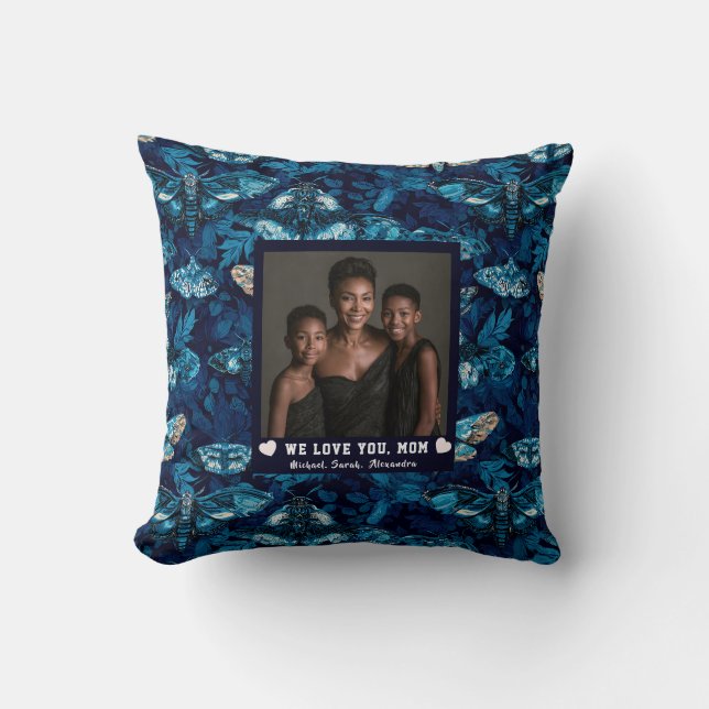 Butterfly Camo  Step Mum Mummy Room Makeover Boho Cushion (Front)