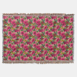 Butterfly Camoflage Room Makeover Vintage Heat  Throw Blanket