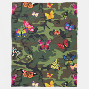 butterfly camouflage blanket