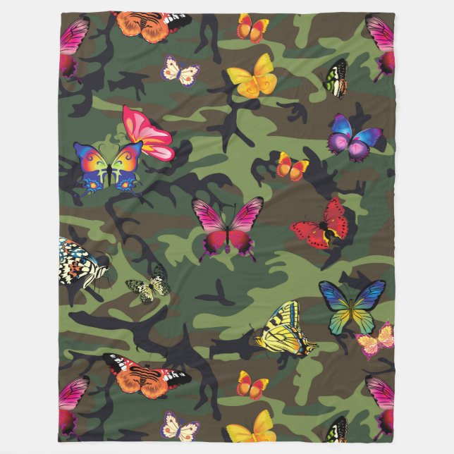 butterfly camouflage blanket (Front)