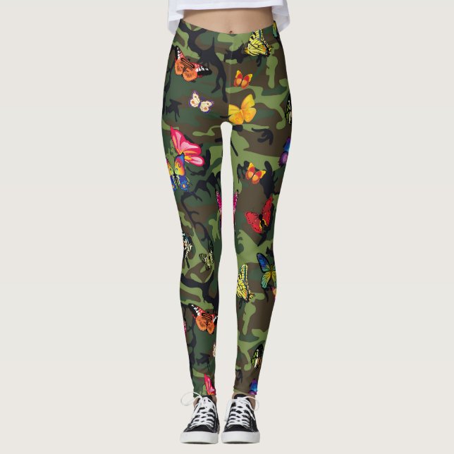 butterfly camouflage leggings (Front)