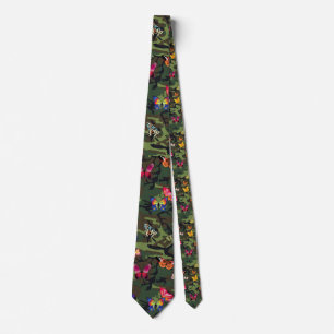 butterfly camouflage tie