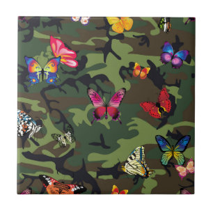 butterfly camouflage tile