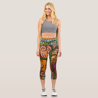 Butterfly Capri leggings by Laurie
