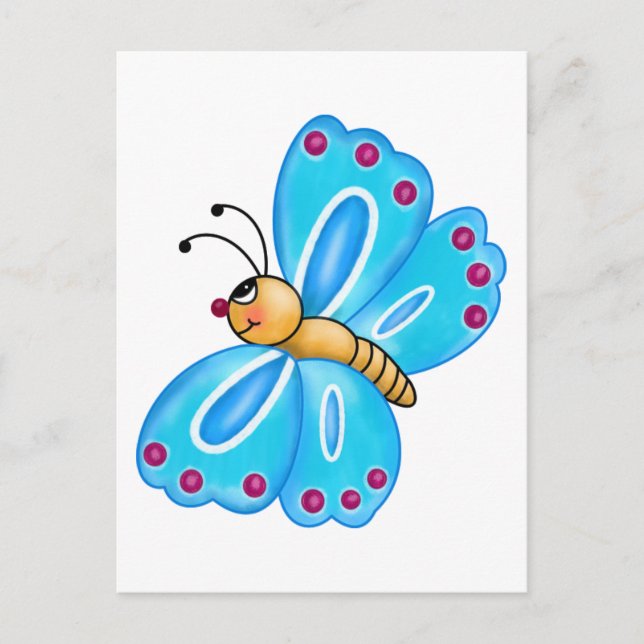Butterfly Cartoon Postcard (Front)