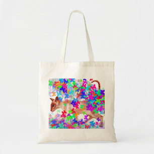 butterfly cat tote bag