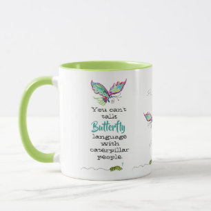 Butterfly & Caterpillar People Classic Mug, 11 oz Mug