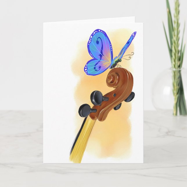 Butterfly Cello Card (Front)