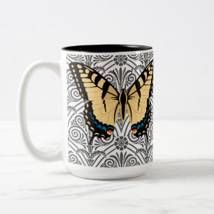 Butterfly Centre of Attention Two-Tone Coffee Mug