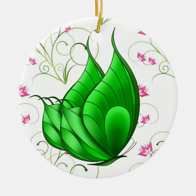 Butterfly Ceramic Tree Decoration (Front)
