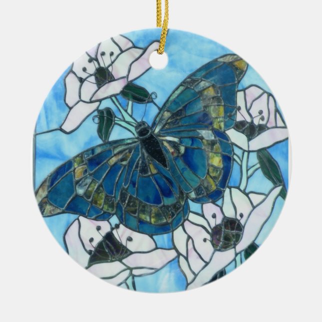 Butterfly Ceramic Tree Decoration (Front)