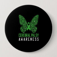 Butterfly Cerebral Palsy Awareness Green Ribbon
