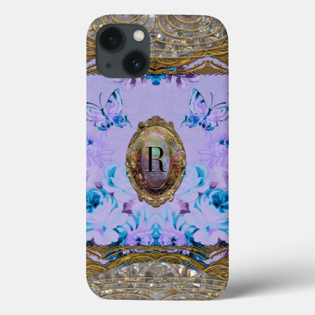 Butterfly Chic Delight Monogram II Case-Mate iPhone Case (Back)