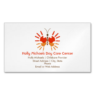 Butterfly Childcare Magnetic Business Cards