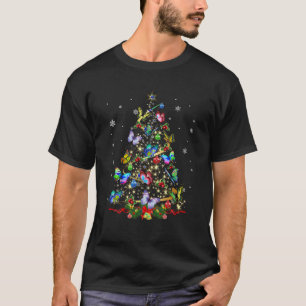 Butterfly Christmas Tree Lights Girl Xmas Cute But T-Shirt
