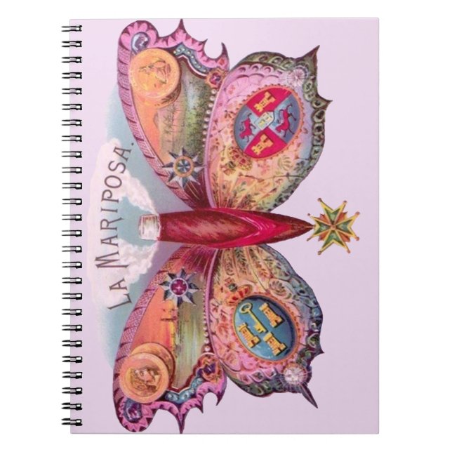 Butterfly Cigar Antique Painting Advertising Notebook (Front)