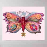 Butterfly Cigar Antique Painting Advertising