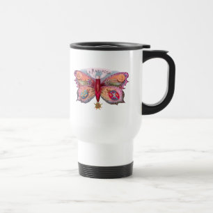 Butterfly Cigar Antique Painting Advertising Travel Mug