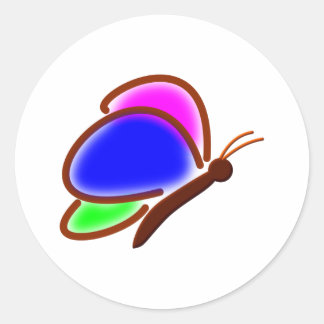 butterfly classic round sticker
