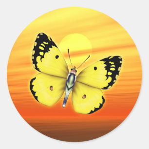 Butterfly Classic Round Sticker