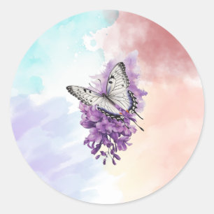 Butterfly Classic Round Sticker