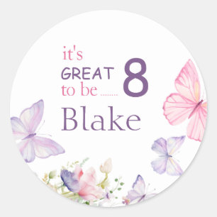 Butterfly  classic round sticker
