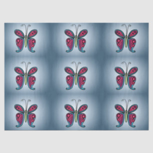 Butterfly Classic Round Sticker Table Number Tissue Paper