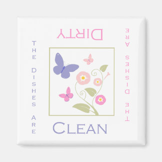 Butterfly Clean or Dirty DIshwasher Magnet