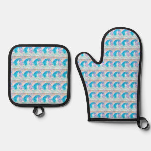 Butterfly Clouds Oven Mitt & Pot Holder Set