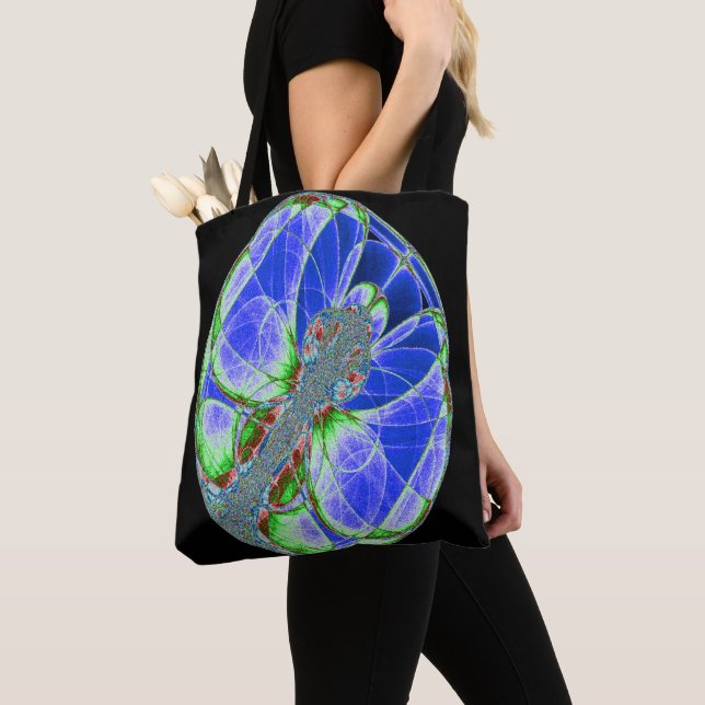 Butterfly Cocoon Fractal Tote Bag (Close Up)