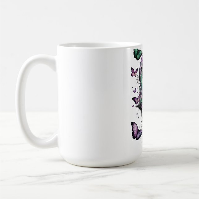 Butterfly Coffee Mug | Fairycore Floral Inspiratio (Left)