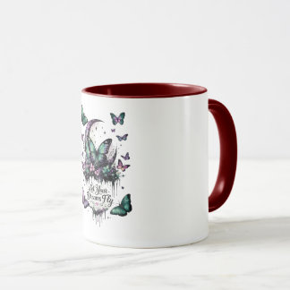 Butterfly Coffee Mug | Fairycore Floral Inspiratio