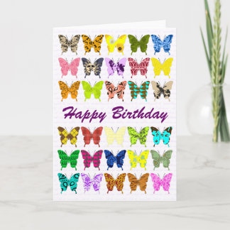 Butterfly Collage Birthday Card