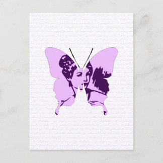 Butterfly Collage Cameo Postcard
