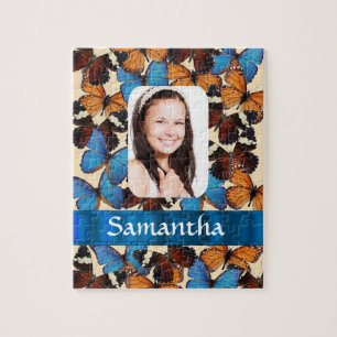 Butterfly collage photo template jigsaw puzzle