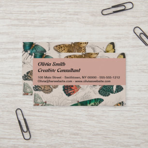 Butterfly Collection Antique Butterflies Business Card