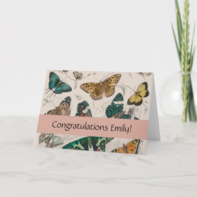 Butterfly Collection Antique Butterflies Card (Front)