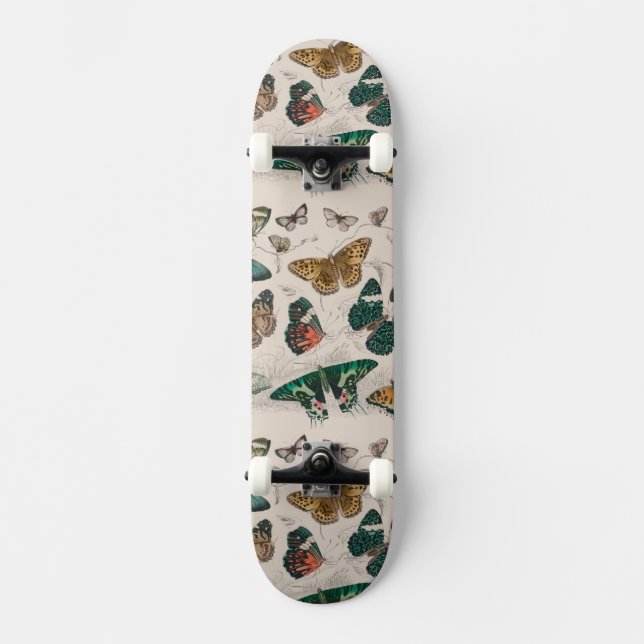 Butterfly Collection Antique Butterflies Skateboard (Front)