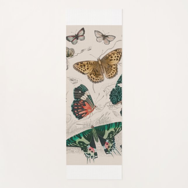 Butterfly Collection Antique Butterflies Yoga Mat (Front)