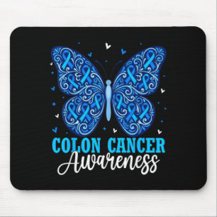 Butterfly Colon Cancer Awareness Month Survivor Mouse Mat